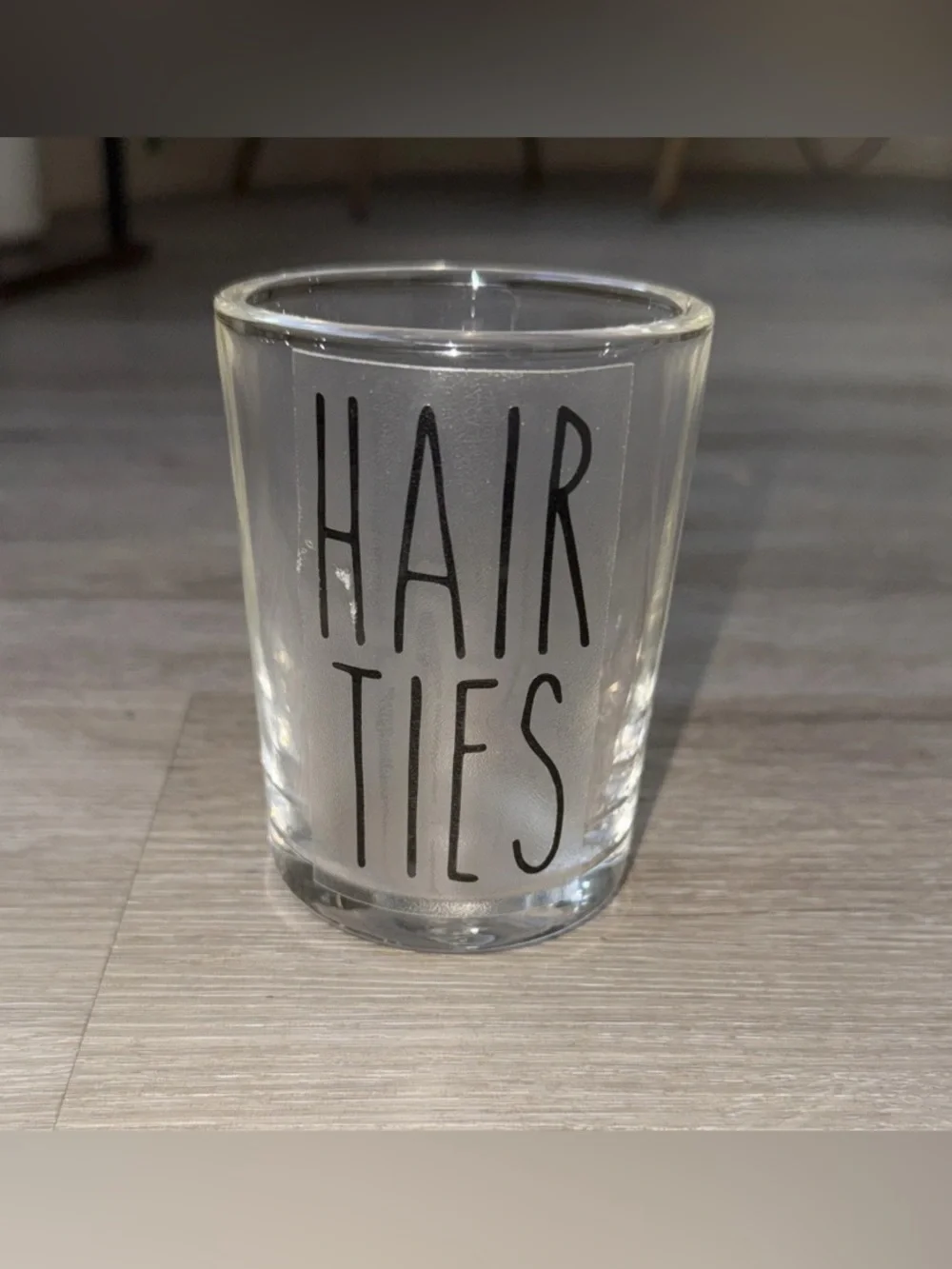Glass Hair Ties Vanity Organizer
